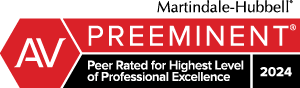 Martindale Hubbell AV Preeminent Peer Rated for Highest Level of Professional Excellence